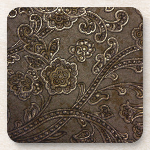 Bronze Floral Relief Drankjes Onderzetter