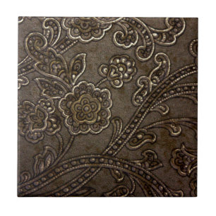 Bronze Floral Relief Tegeltje