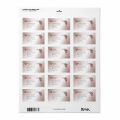 Bronze Floral Wedding Favor Lip Balm Tube Etiket (Full Sheet)