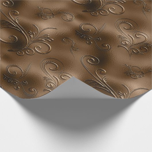 Bronze Flourishes Cadeaupapier (Hoek)