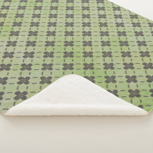 Bronze Flowers Sherpa Deken (3/4)