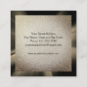 Bronze Foil DJ Square Visitekaartje (Achterkant)