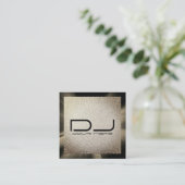 Bronze Foil DJ Square Visitekaartje (Staand voorkant)