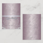 Bronze Foil Silver Ribbon Holiday Table Plaatskaar Plaatskaartje (Voorkant / Achterkant)