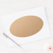 Bronze Folie bedrukt Ovale Sticker (Envelop)