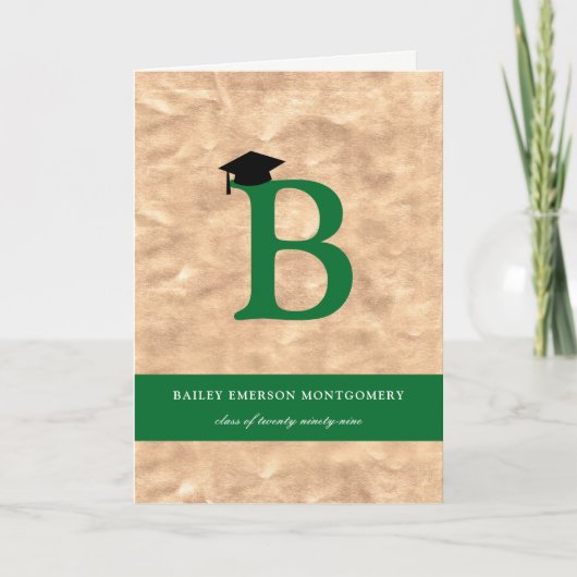 Bronze Folie Monogram Alfabet B Moderne Foto Afstu (Voorkant)