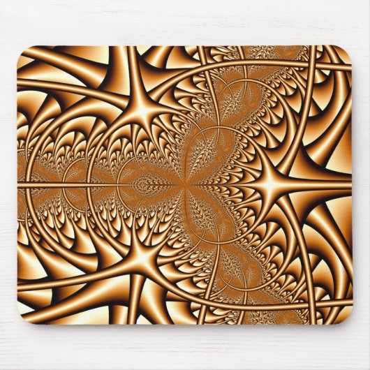Bronze Fractal Mousepad Muismat (Voorkant)