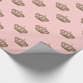  Bronze French Crown Personalized Gift Wrap Cadeaupapier (Hoek)