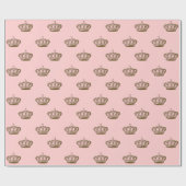  Bronze French Crown Personalized Gift Wrap Cadeaupapier (Vlak)