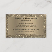 Bronze Glitter Event Planner Visitekaartje (Achterkant)