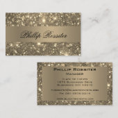 Bronze Glitter Event Planner Visitekaartje (Voorkant / Achterkant)