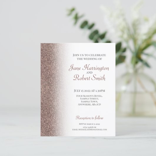 Bronze Glitter Paper Weddenschap (Staand voorkant)