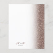 Bronze Glitter Paper Weddenschap (Achterkant)