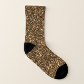 Bronze Glitter Sokken (Links binnenkant)