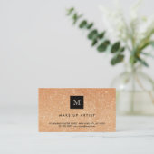 Bronze Glitter Sparkles Moderne Chic Profile Card Visitekaartje (Staand voorkant)