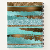 Bronze Glitz Monogrammed Notitieboek (Achterkant)