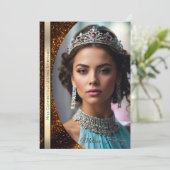 Bronze Glitz Pageant handtekening Kaart (Staand voorkant)