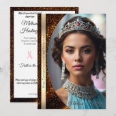 Bronze Glitz Pageant handtekening Kaart (Voorkant / Achterkant)