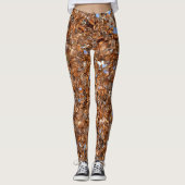 Bronze Glitzy Golden Sparkle Glam Leggings (Voorkant)