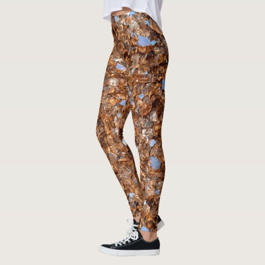 Bronze Glitzy Golden Sparkle Glam Leggings (Links)