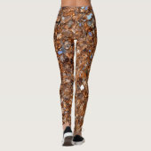 Bronze Glitzy Gouden Glans Glam Leggings (Achterkant)