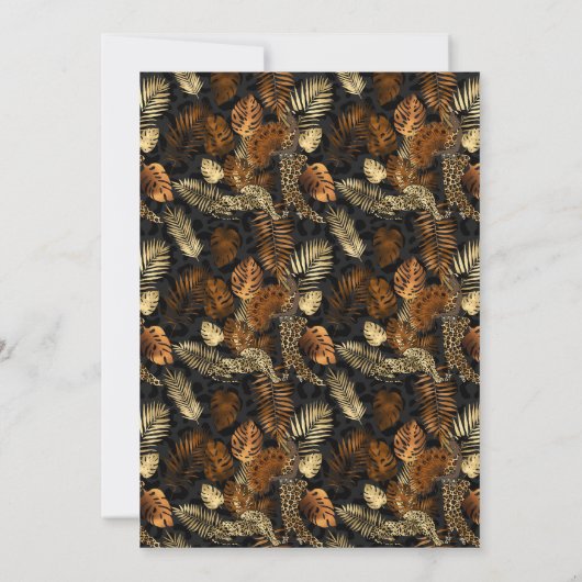 Bronze Gold Black Leaves 40e verjaardag Kaart (Achterkant)