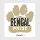 Bronze Gold & Black Pootafdruk Trots Sticker (Vel)