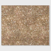 Bronze Gold Confetti Sparkle Cadeaupapier (Vlak)