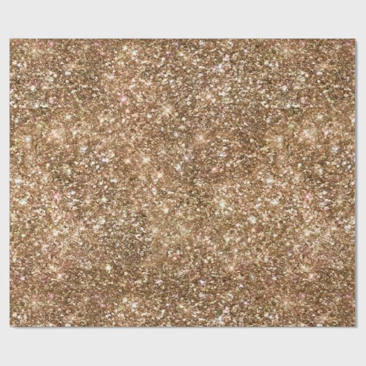 Bronze Gold Confetti Sparkle Cadeaupapier (Vlak)