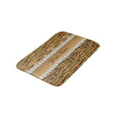 Bronze Gold Faux Foil Zebra Stripes Badmat (Gekanteld)