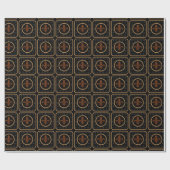 Bronze Gold Fleur de Lis Cadeaupapier (Vlak)