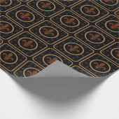 Bronze Gold Fleur de Lis Cadeaupapier (Hoek)