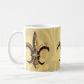 Bronze & Gold Fleur-de-lis Mok (Links)