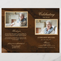 Bronze & Gold Funeral Program | Dienstenvolgorde