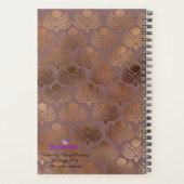Bronze Gold Geometric Design Business Planner (Achterkant)
