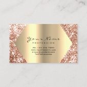 Bronze Gold Glitter Makeup Artist Lashes Visitekaartje (Achterkant)