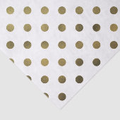 Bronze Gold Leaf Metallic Faux Foil Polka Dot Tissuepapier (Detail)