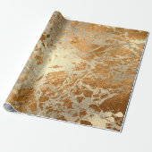 Bronze Gold Marble Pastel Unicorn Urban Abstract Cadeaupapier (Uitgerold)