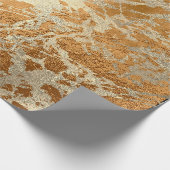 Bronze Gold Marble Pastel Unicorn Urban Abstract Cadeaupapier (Hoek)