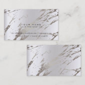 Bronze Gold Silver Grey Abstracte marmer Visitekaartje (Voorkant / Achterkant)