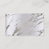 Bronze Gold Silver Grey Abstracte marmer Visitekaartje (Achterkant)