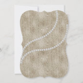 Bronze Gold Sparkle Pearl ELEGANT CLASSY WEDDING Kaart (Achterkant)