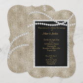 Bronze Gold Sparkle Pearl ELEGANT CLASSY WEDDING Kaart (Voorkant / Achterkant)