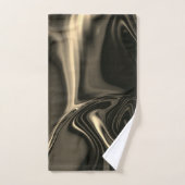 Bronze-golvingen op bruinbeige achtergrond bad handdoek (Handdoek)
