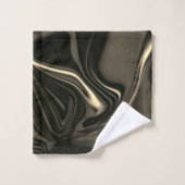 Bronze-golvingen op bruinbeige achtergrond bad handdoek (Wasdoekje)