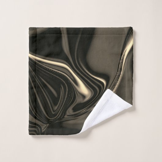 Bronze-golvingen op bruinbeige achtergrond bad handdoek (Wasdoekje)