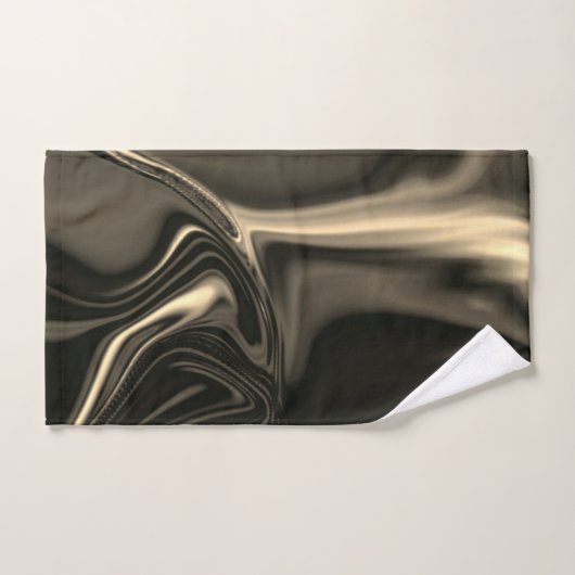 Bronze-golvingen op bruinbeige achtergrond bad handdoek (Handdoek)