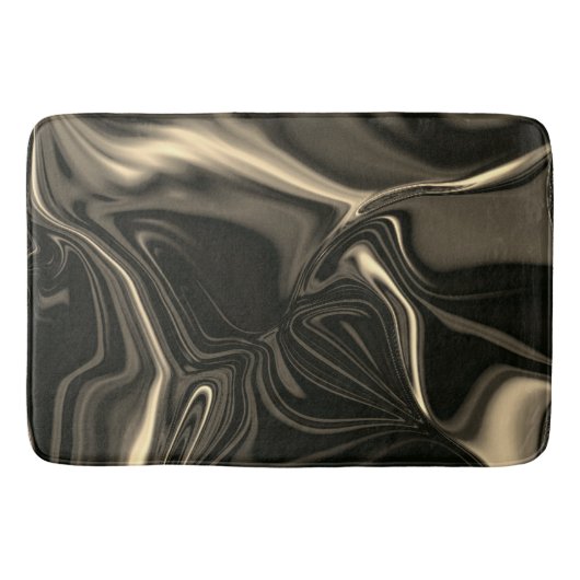 Bronze-golvingen op bruinbeige achtergrond badmat (Voorkant)