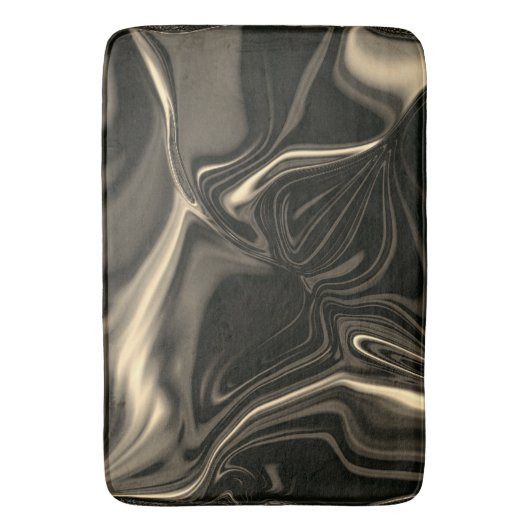 Bronze-golvingen op bruinbeige achtergrond badmat (Voorkant Verticaal)