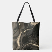 Bronze-golvingen op bruinbeige achtergrond tote bag (Achterkant)